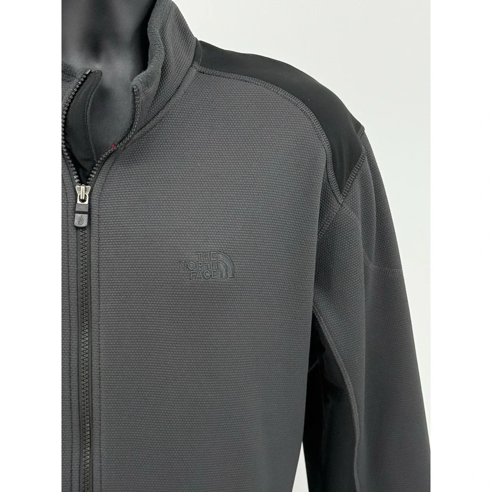 The North Face‎ TKA Stealth Full Zip Fleece Jacket Black & Grey Men's Size XL